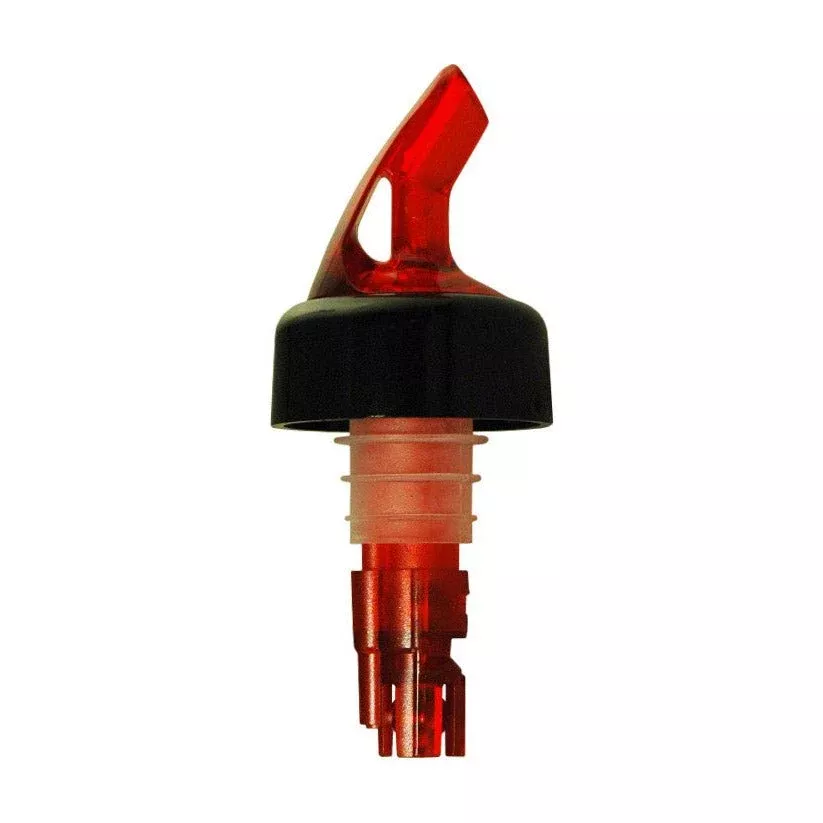 1-1-8-oz-red-measured-liquor-pourers-12-bag 1-1/8 oz Red Measured Liquor Pourers 12/Bag