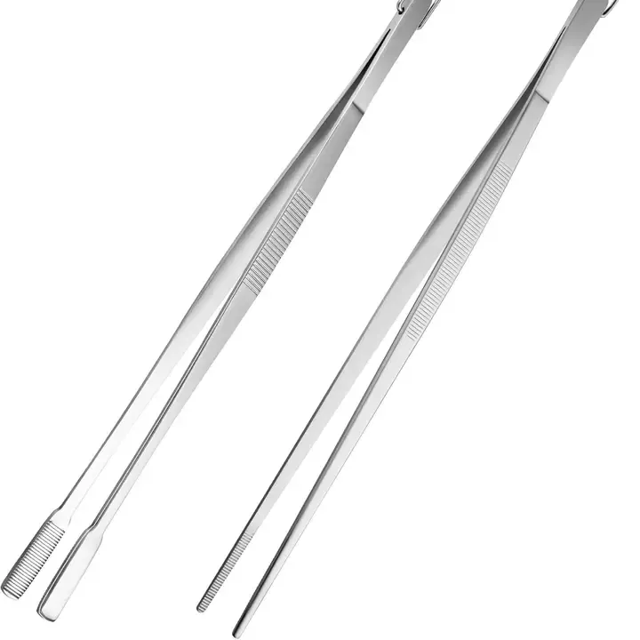 12-inch-stainless-steel-kitchen-tweezers 12-Inch Stainless Steel Kitchen Tweezers