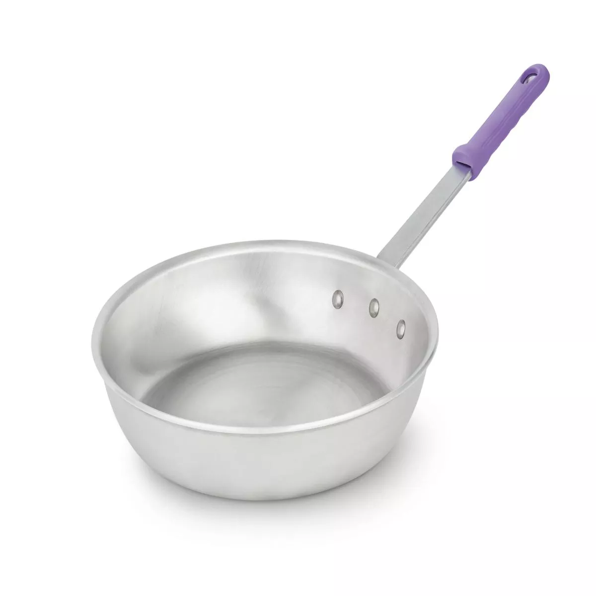 12-inch-wear-ever-fry-pan-with-natural-finish-purple-silicone-handle 12-Inch Wear-Ever Fry Pan with Natural Finish and Purple Silicone Handle