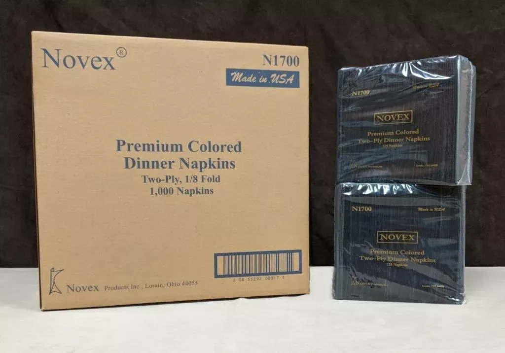 15-x-17-2-ply-black-dinner-napkins-1000-case 15" x 17" 2-Ply Black Dinner Napkins 1000/Case
