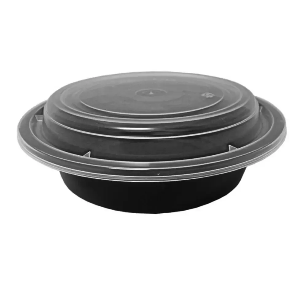 16-oz-round-black-deli-container-with-clear-lid 16 oz Round Black Deli Container with Clear Lid