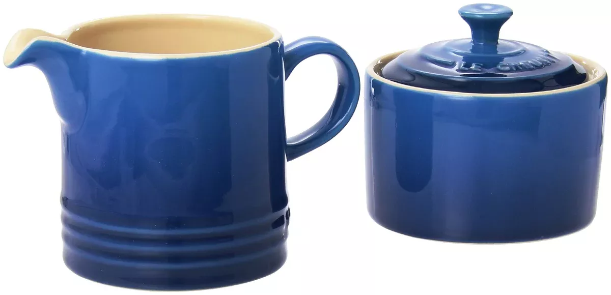 2-piece-stoneware-cream-sugar-set-durable-non-porous-easy-to-clean-design-perfec 2-Piece Stoneware Cream and Sugar Set Durable, Non-Porous, Easy-to-Clean Design Perfect for Coffee and Tea Service, Marseille Blue
