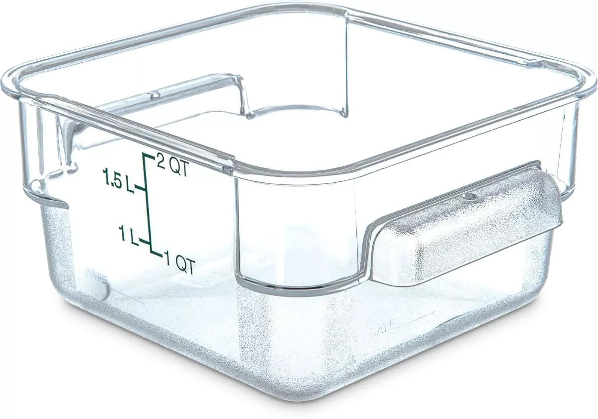 2-qt-clear-square-food-storage-container-10720-07 2 Qt Clear Square Food Storage Container (10720-07)