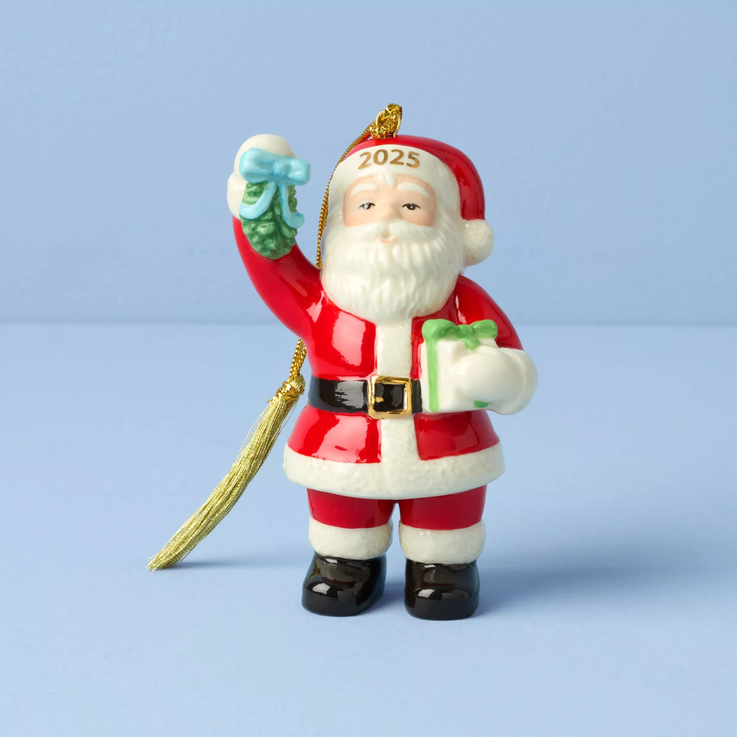 2025-santa-with-mistletoe-ornament 2025 Santa with Mistletoe Ornament