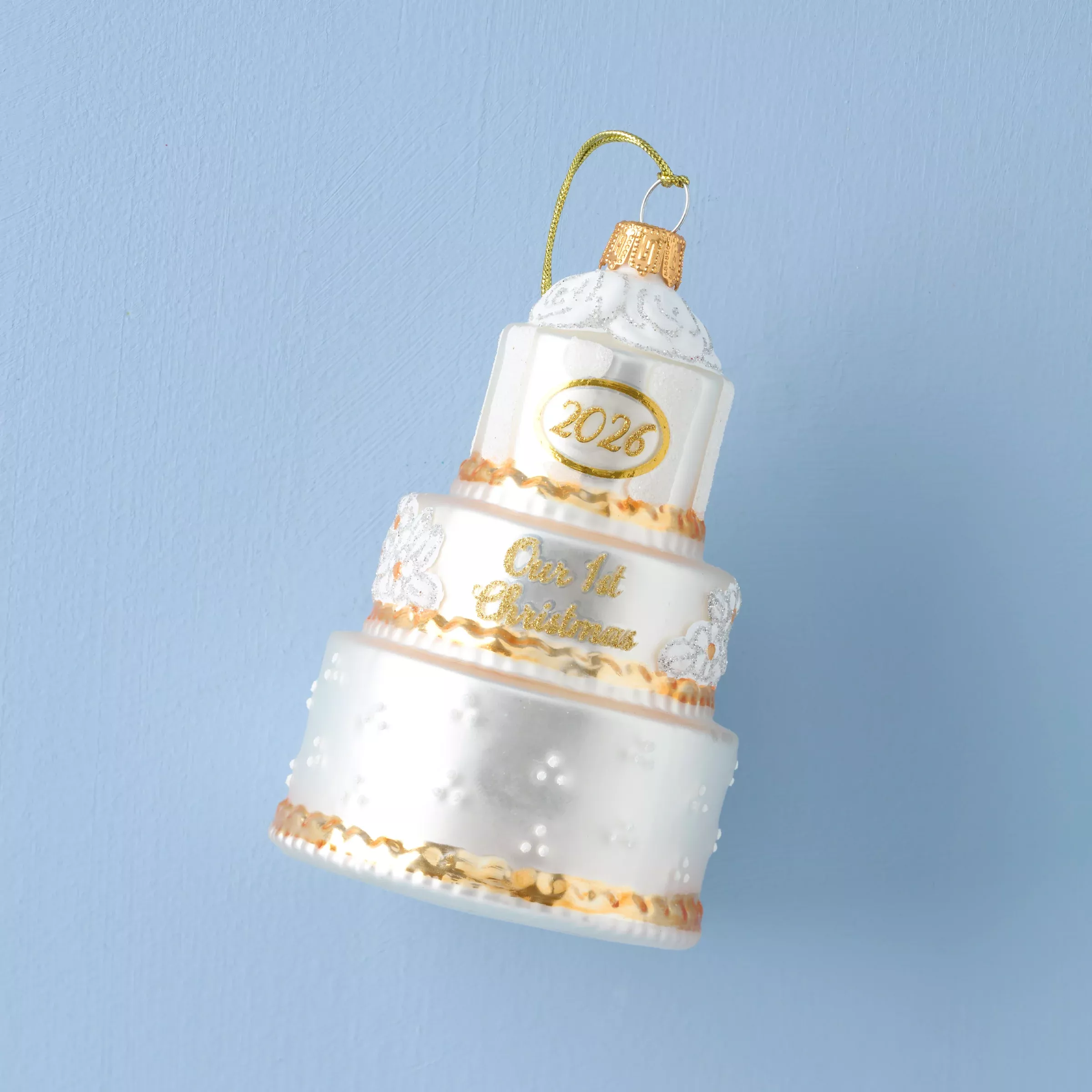 2026-retro-blown-glass-our-1st-christmas-wedding-ornament 2026 Retro Blown Glass Our 1st Christmas Wedding Ornament