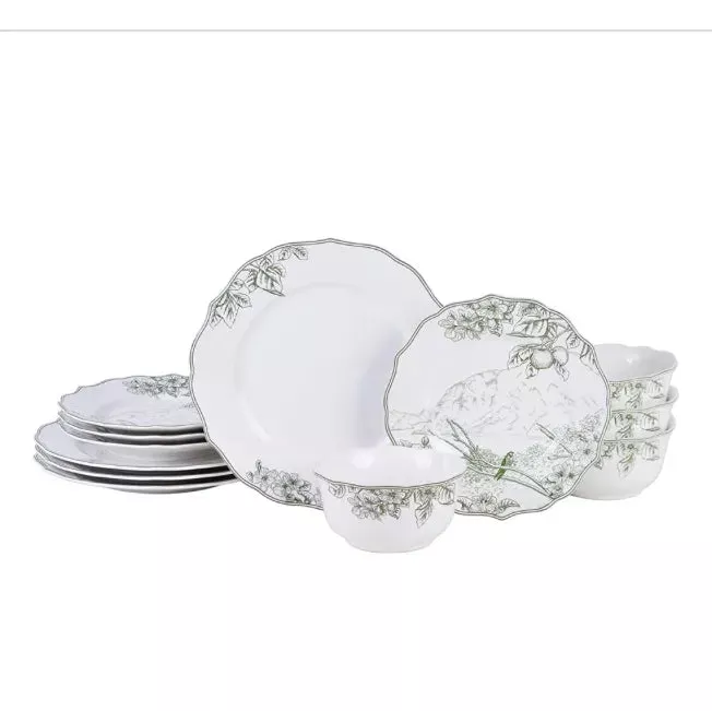 222-fifth-hudson-valley-traditional-green-porcelain-tableware-set-12-pieces-rebe 222 Fifth Hudson Valley Traditional Green Porcelain Tableware Set - 12 Pieces – REBEL