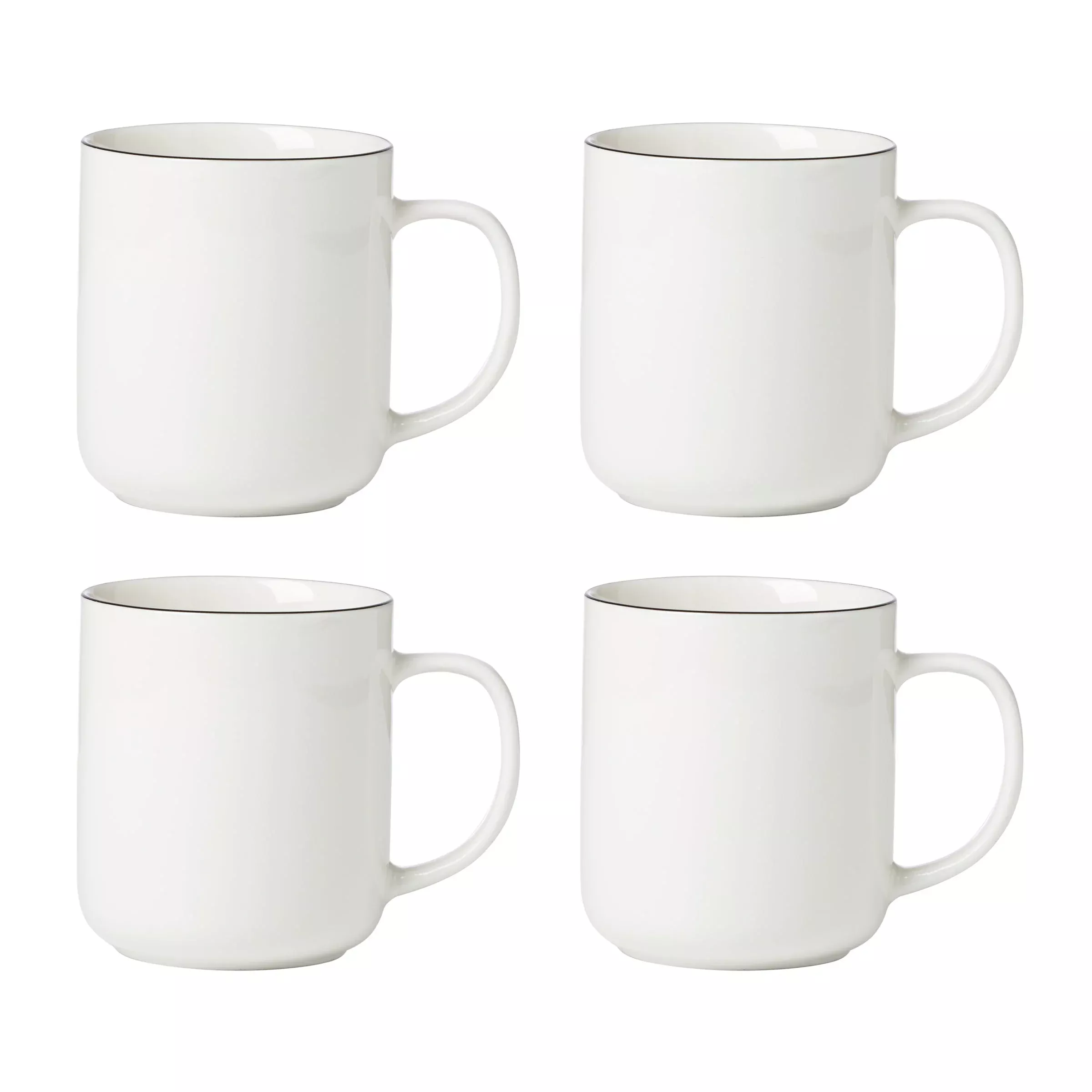 24-seven-black-rim-mugs-set-4 24 Seven Black Rim Mugs, Set of 4