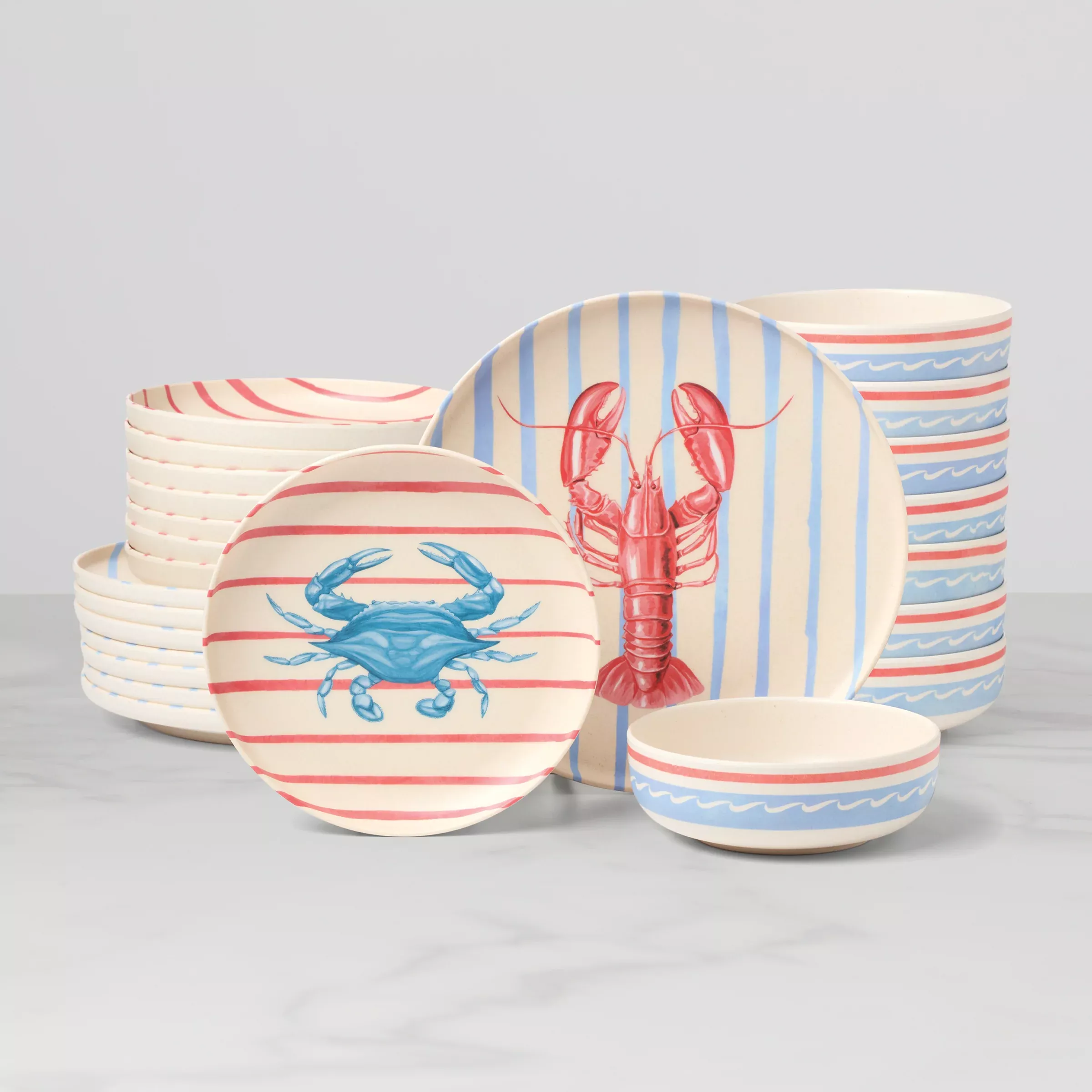 24-seven-melamine-wharfside-24-piece-dinnerware-set 24 Seven Melamine Wharfside 24-Piece Dinnerware Set