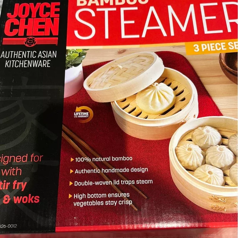 3-piece-bamboo-steamer-set 3 Piece Bamboo Steamer Set