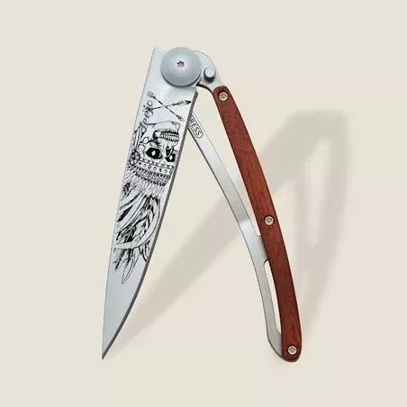 37g-knife-indian-skull-coral-wood-grey 37g Knife Indian Skull Coral Wood, Grey