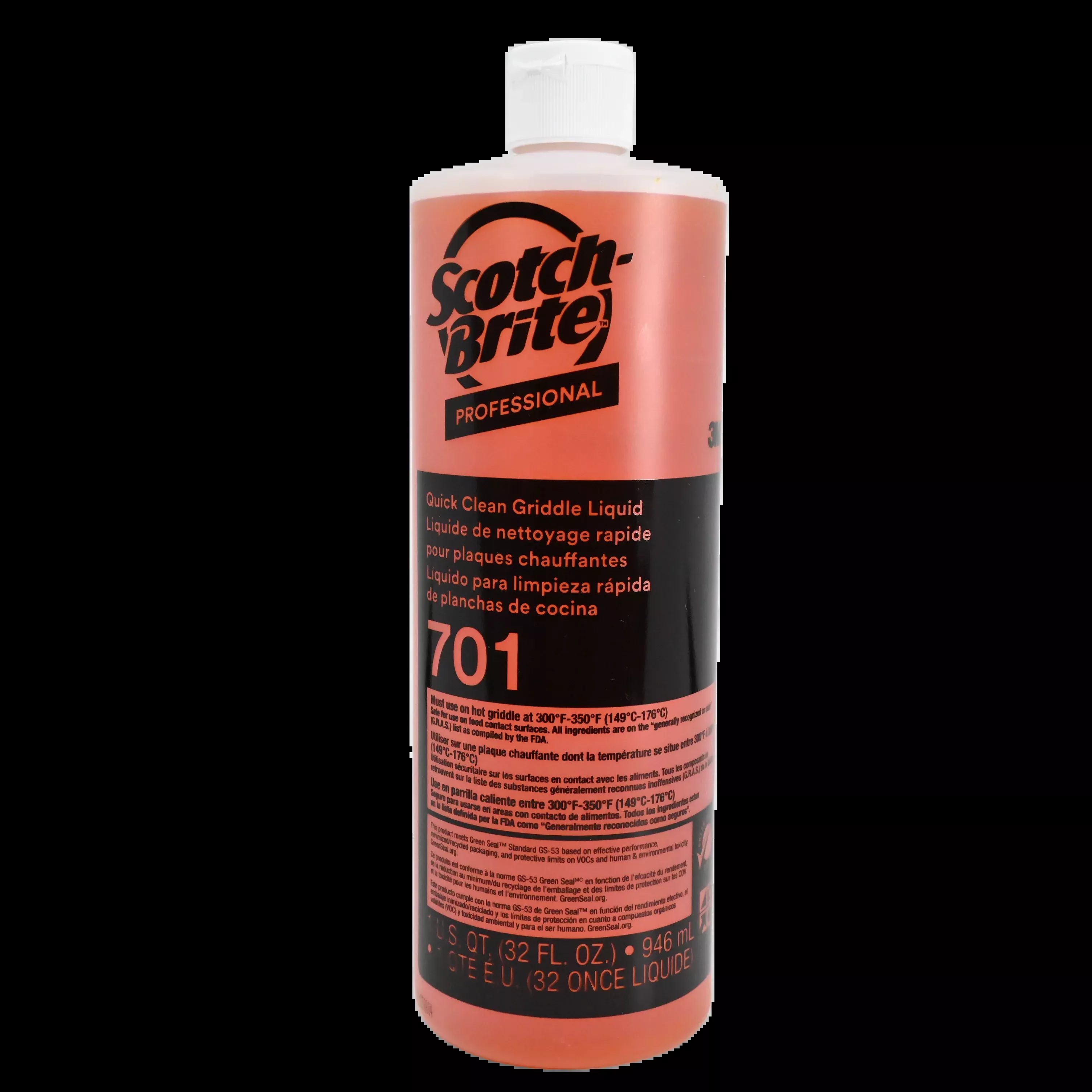 3m-701-scotch-brite-professional-32-oz-quick-clean-griddle-liquid 3M 701 Scotch Brite Professional 32 oz Quick Clean Griddle Liquid