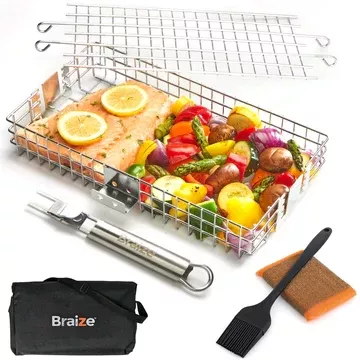 adjustable-grill-basket-w-removable-handle-storage-bag Adjustable Grill Basket w/ Removable Handle & Storage Bag