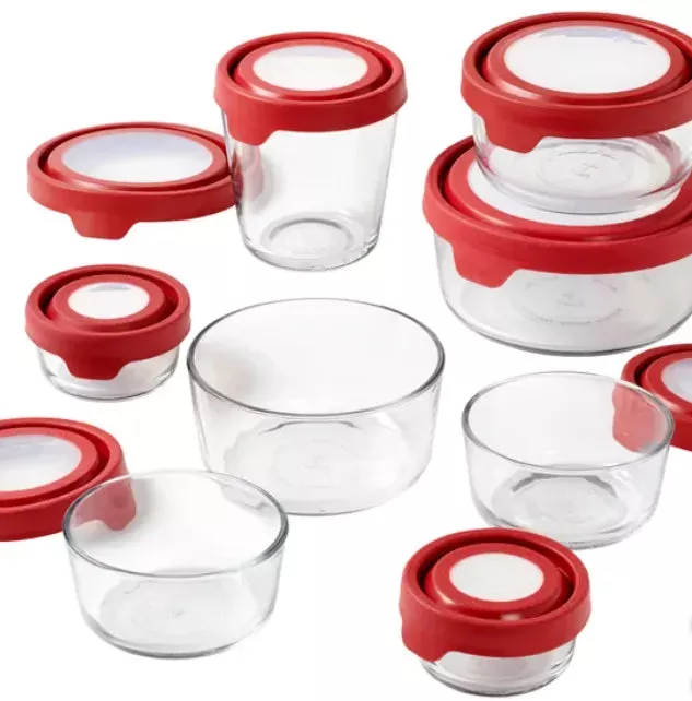 Anchor Hocking 16PC TrueSeal Glass Food Storage Set – REBEL