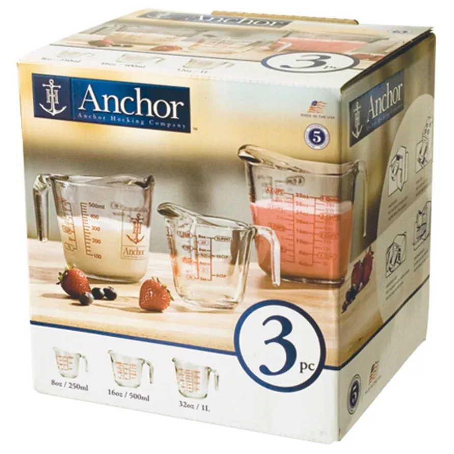 anchor-hocking-measuring-cup-set-3-piece Anchor Hocking Measuring Cup Set, 3-Piece