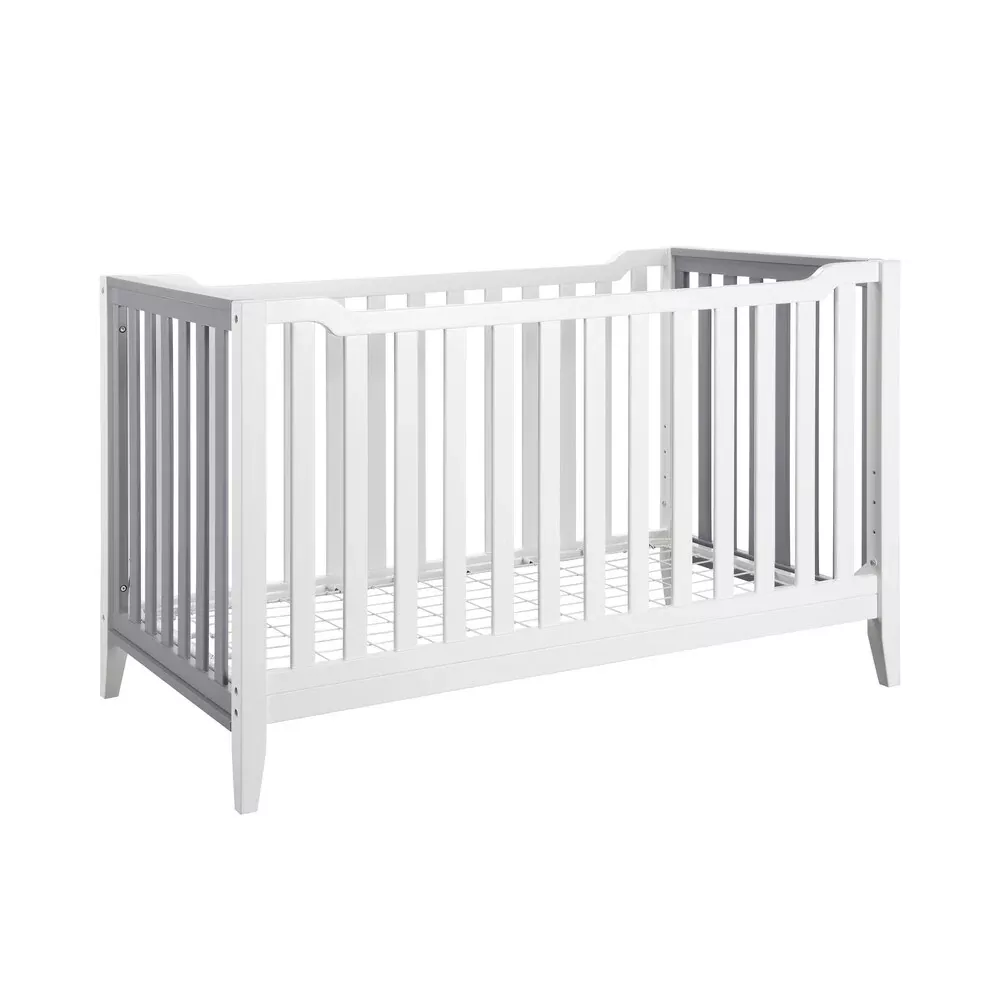 Baby Relax 3-in-1 Convertible Crib and Mattress Bundle - White – REBEL