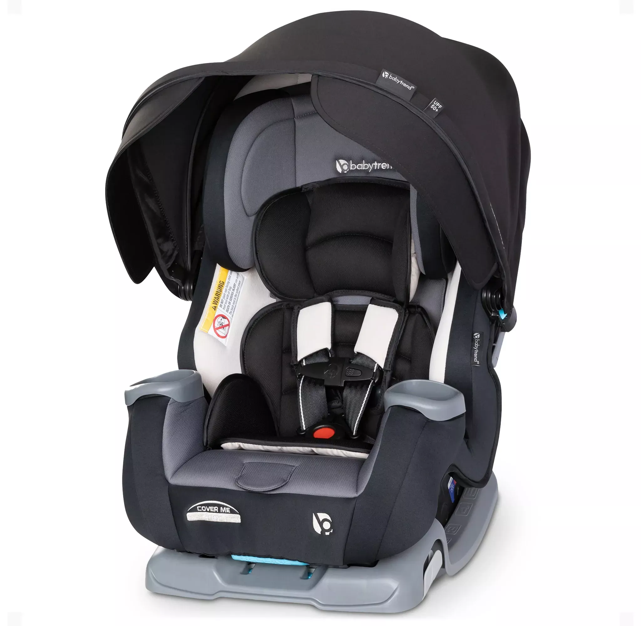 Baby Trend Cover Me 4-in-1 Convertible Car Seat with Canopy & Cup Holders – Modern Khaki – REBEL