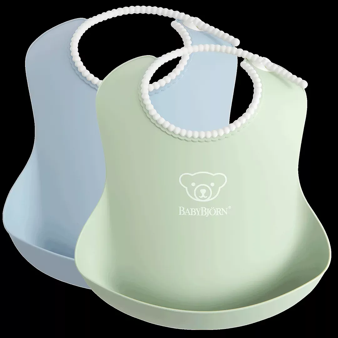 babybj-rn-baby-bib-2-pack-powder-green-powder-blue-rebel BabyBjörn Baby Bib 2-pack - Powder green/Powder blue – REBEL