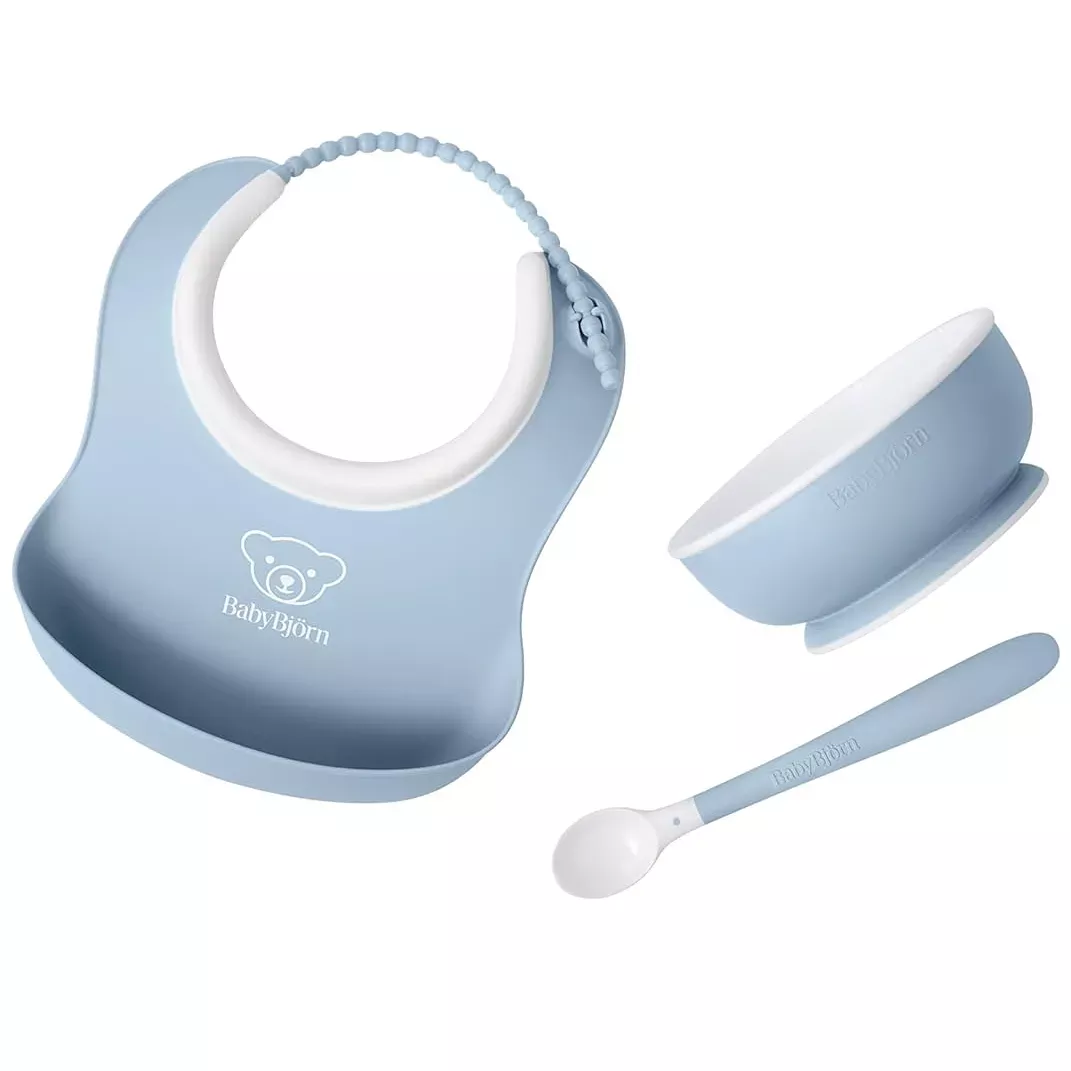babybj-rn-baby-feeding-set-3-pcs-powder-blue-rebel BabyBjörn Baby Feeding Set, 3 pcs - Powder Blue – REBEL