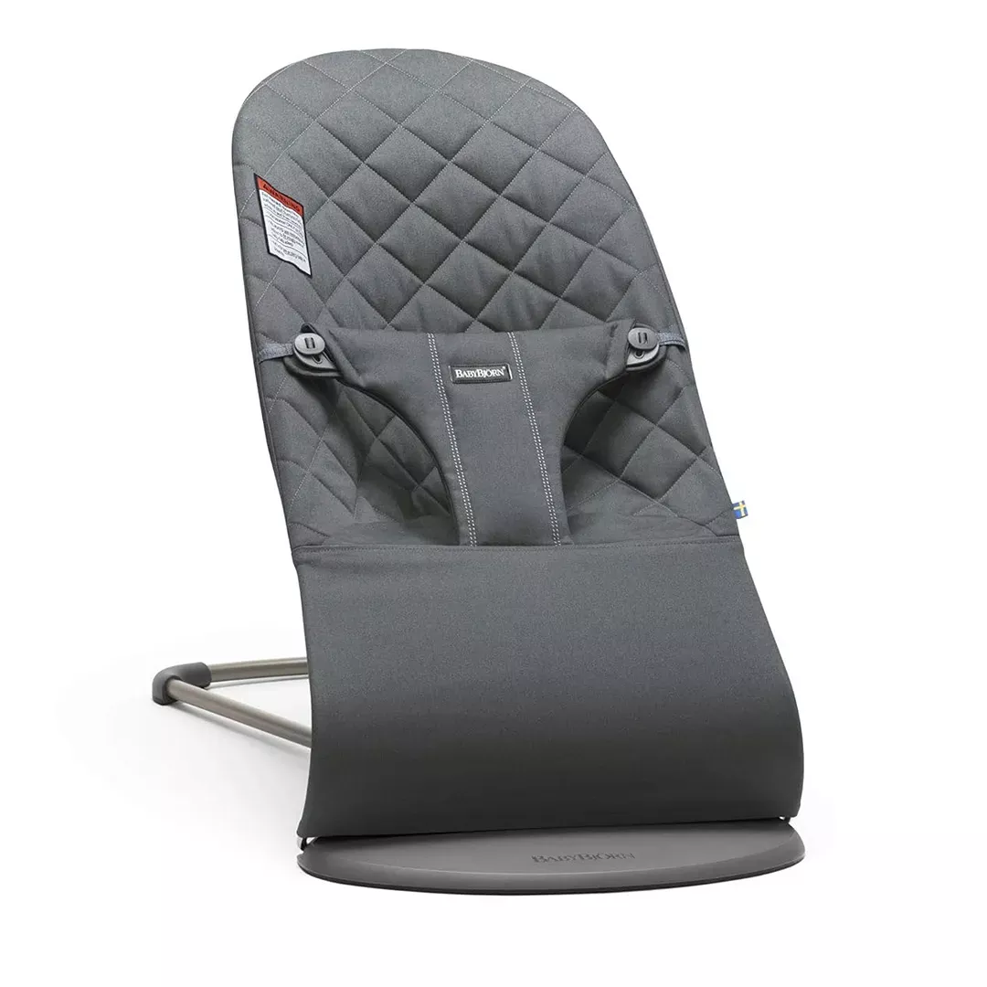 babybj-rn-bouncer-bliss-woven-classic-quilt-anthracite-rebel BabyBjörn Bouncer Bliss, Woven, Classic quilt - Anthracite – REBEL