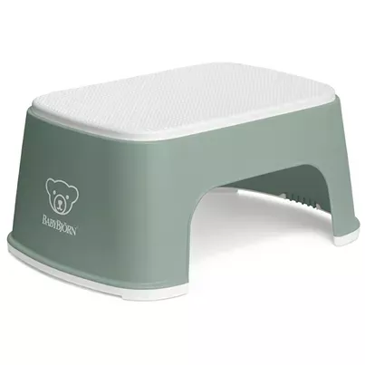 babybj-rn-deep-step-stool-green-white-rebel BabyBjörn Deep Step Stool - Green/White – REBEL