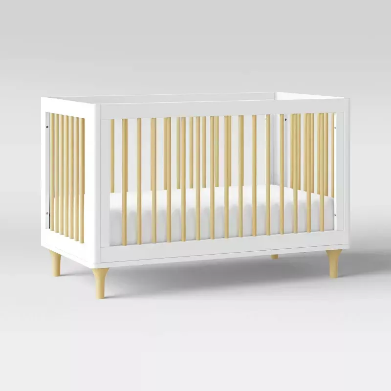 babyletto-lolly-3-in-1-convertible-crib-white-natural-rebel Babyletto Lolly 3-in-1 Convertible Crib - White/Natural – REBEL