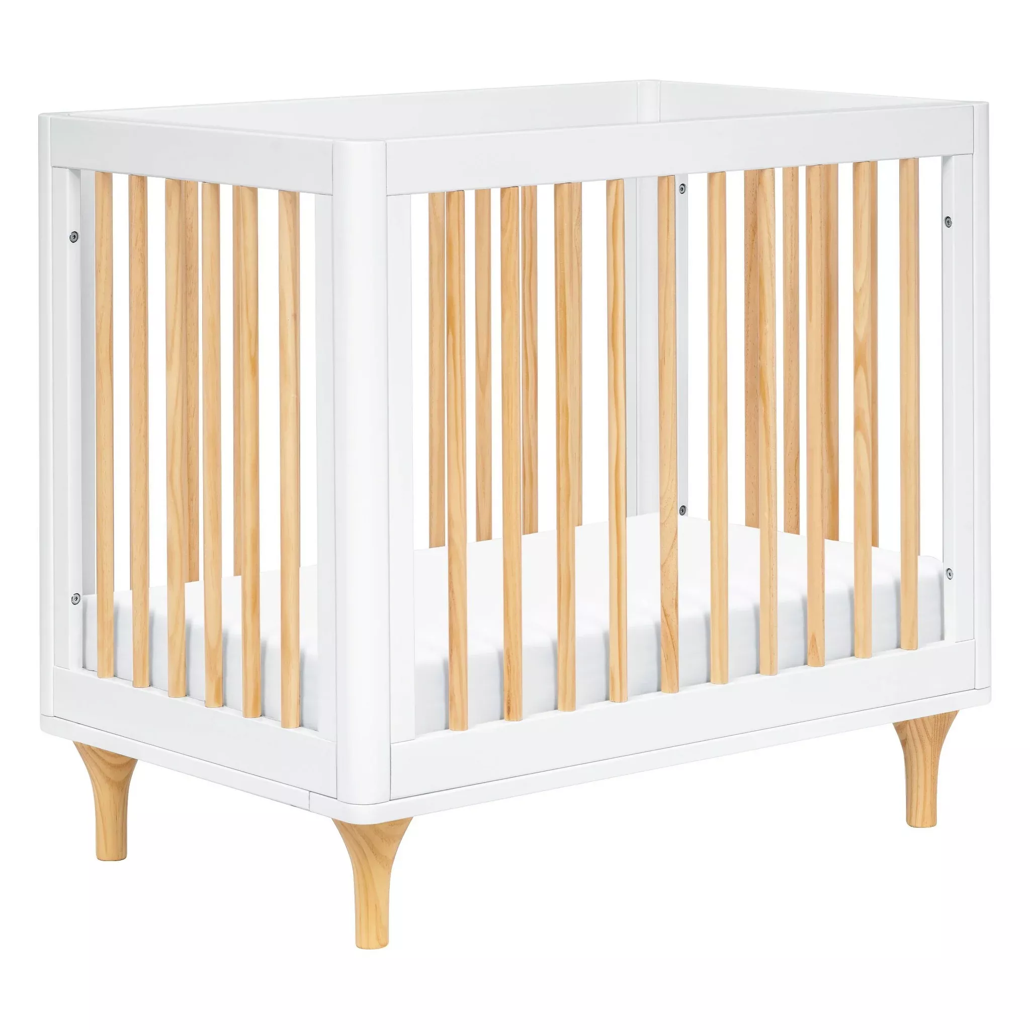 babyletto-lolly-4-in-1-convertible-mini-crib-twin-bed-white-natural-rebel Babyletto Lolly 4-in-1 Convertible Mini Crib and Twin Bed - White/Natural – REBEL