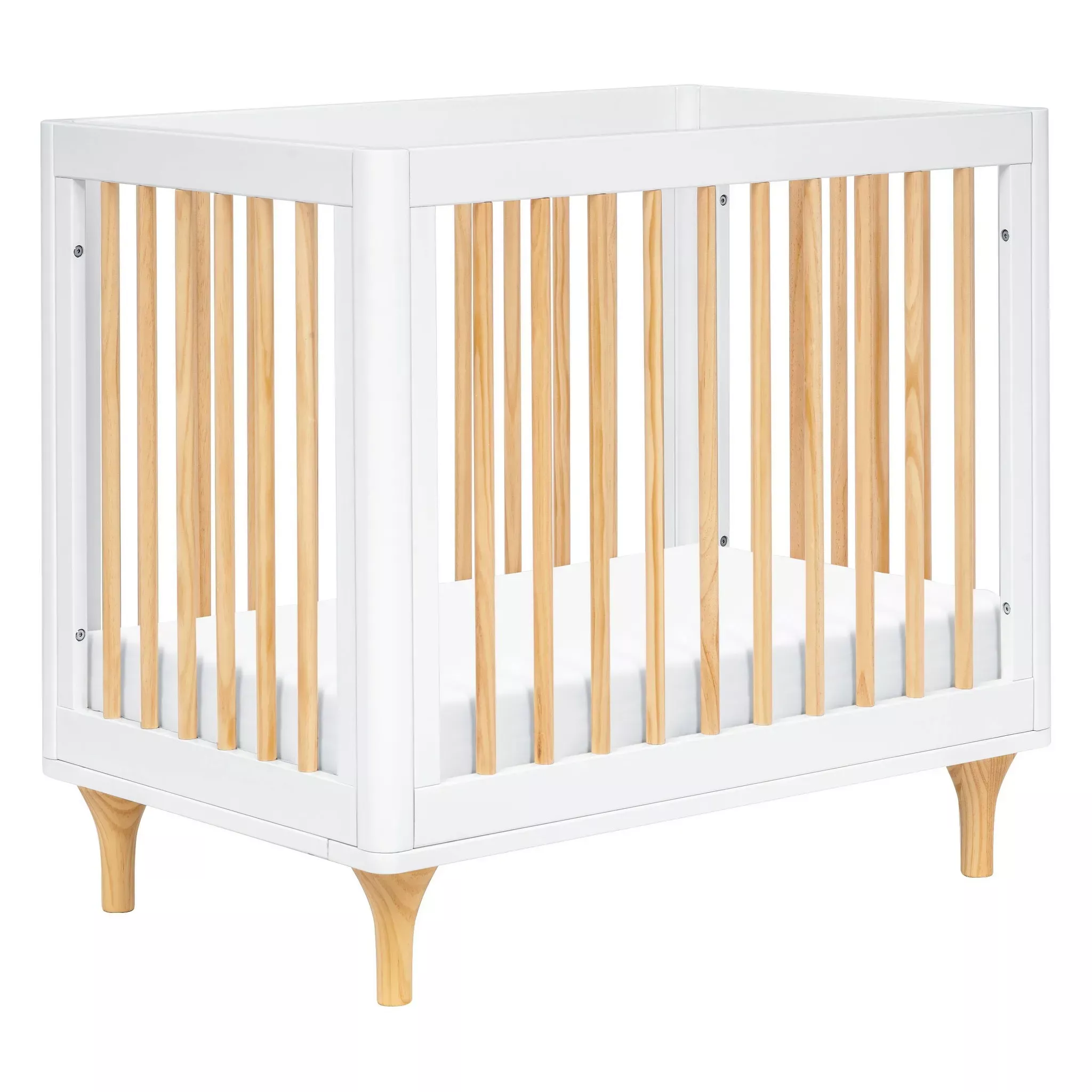 babyletto-lolly-4-in-1-convertible-mini-crib-twin-bed-with-toddler-bed-conversio Babyletto Lolly 4 in 1 Convertible Mini Crib and Twin Bed with Toddler Bed Conversion Kit - white/natural – REBEL