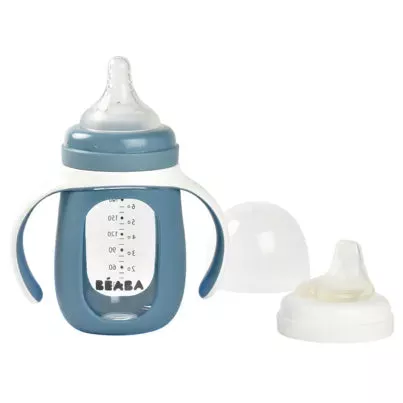 Beaba 7 Oz. 2-in-1 Glass Training Cup – REBEL