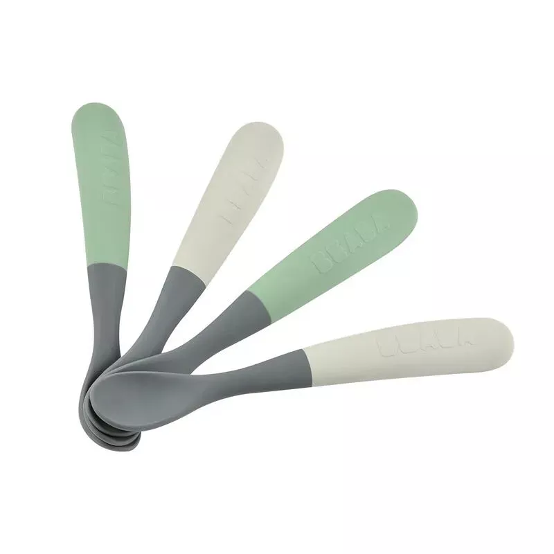 beaba-set-4-1st-stage-two-tone-silicone-spoons-mineral-rebel Beaba Set of 4 1st Stage Two-Tone Silicone Spoons - Mineral – REBEL