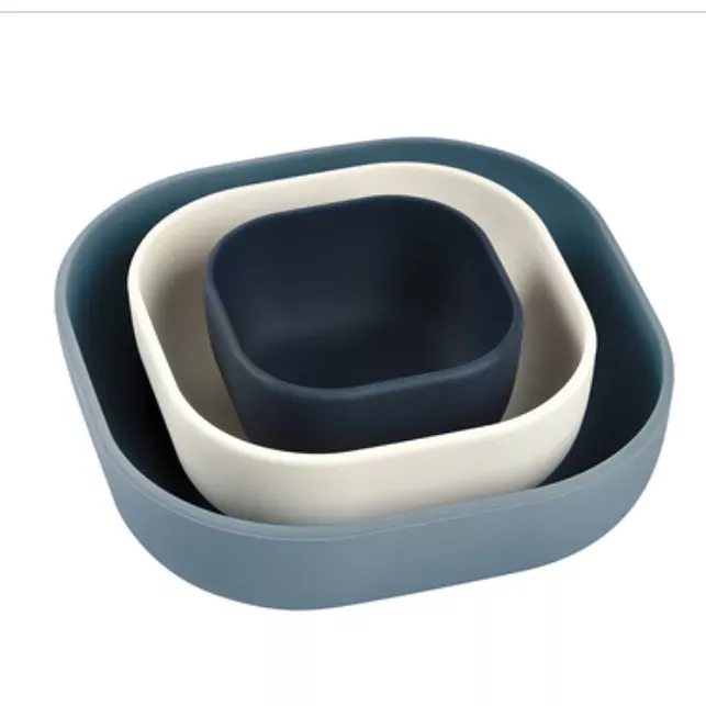 beaba-silicone-3-piece-nesting-bowl-set-night-blue-rebel Beaba Silicone 3 piece nesting bowl set - night blue – REBEL