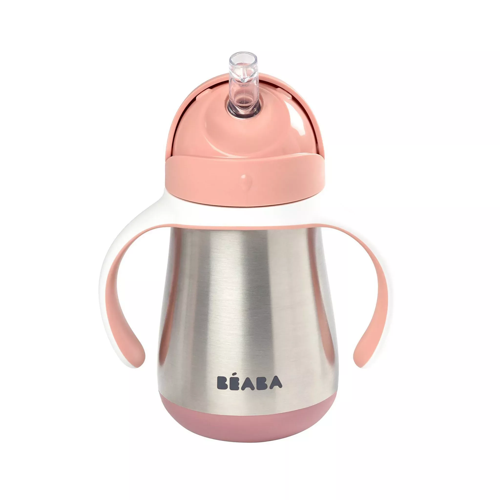 beaba-stainless-steel-straw-sippy-cup-rose-8-5-oz-rebel Beaba Stainless Steel Straw Sippy Cup - Rose (8.5 Oz.) – REBEL