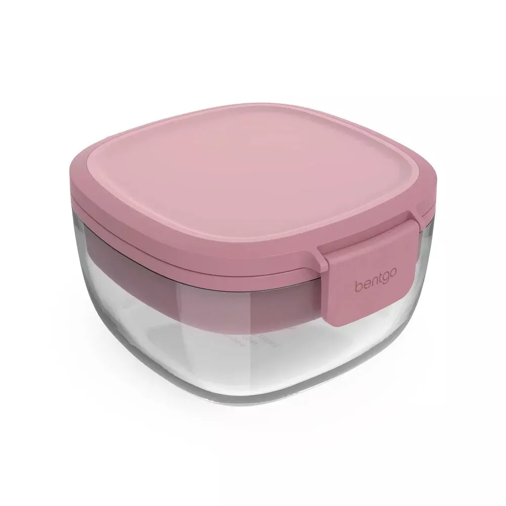 bentgo-glass-leak-proof-salad-container-rose-rebel Bentgo Glass Leak-Proof Salad Container - Rose – REBEL