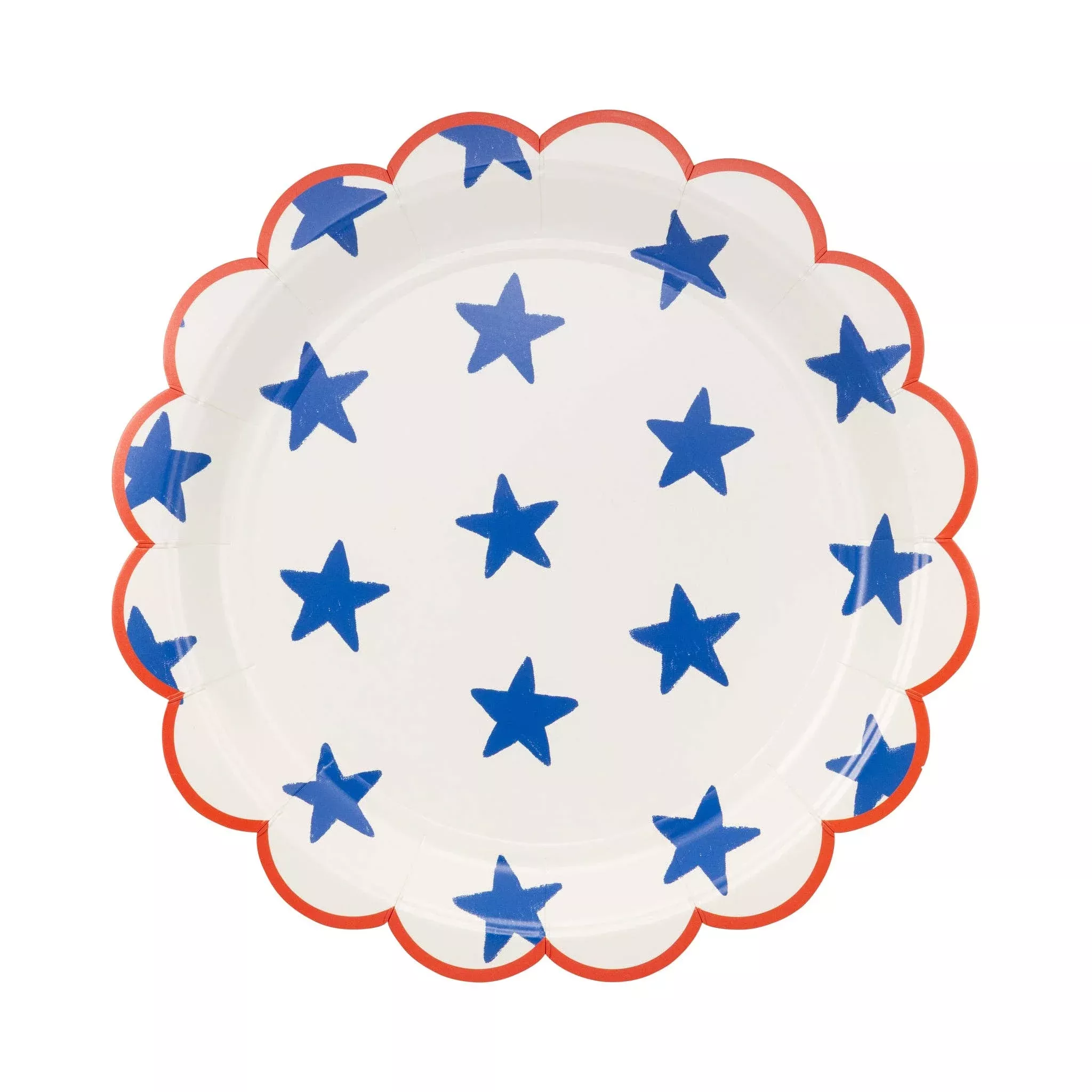 blue-stars-paper-plate-9 Blue Stars Paper Plate - 9"