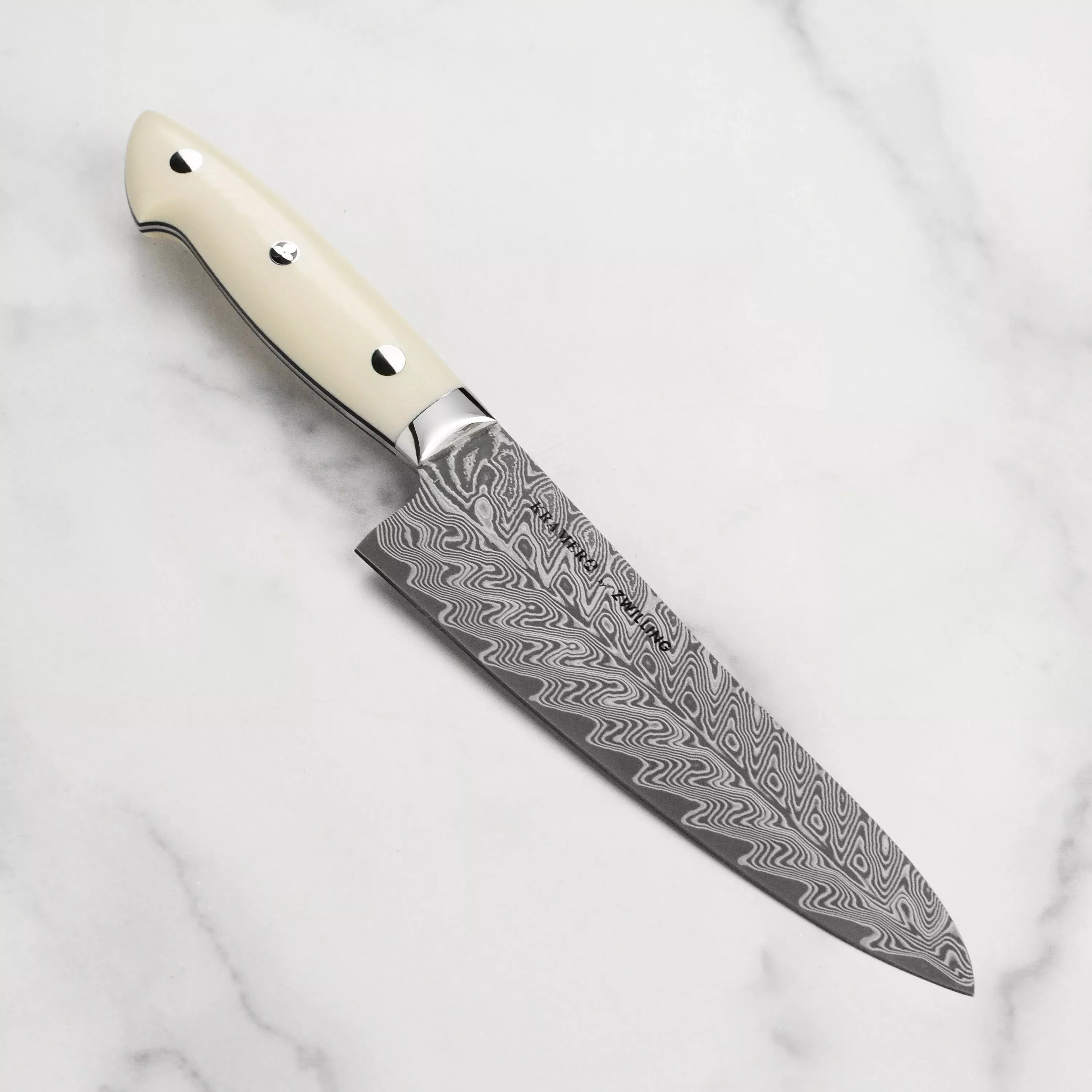 bob-kramer-cumulus-damascus-santoku-knife-7 Bob Kramer Cumulus Damascus Santoku Knife - 7"