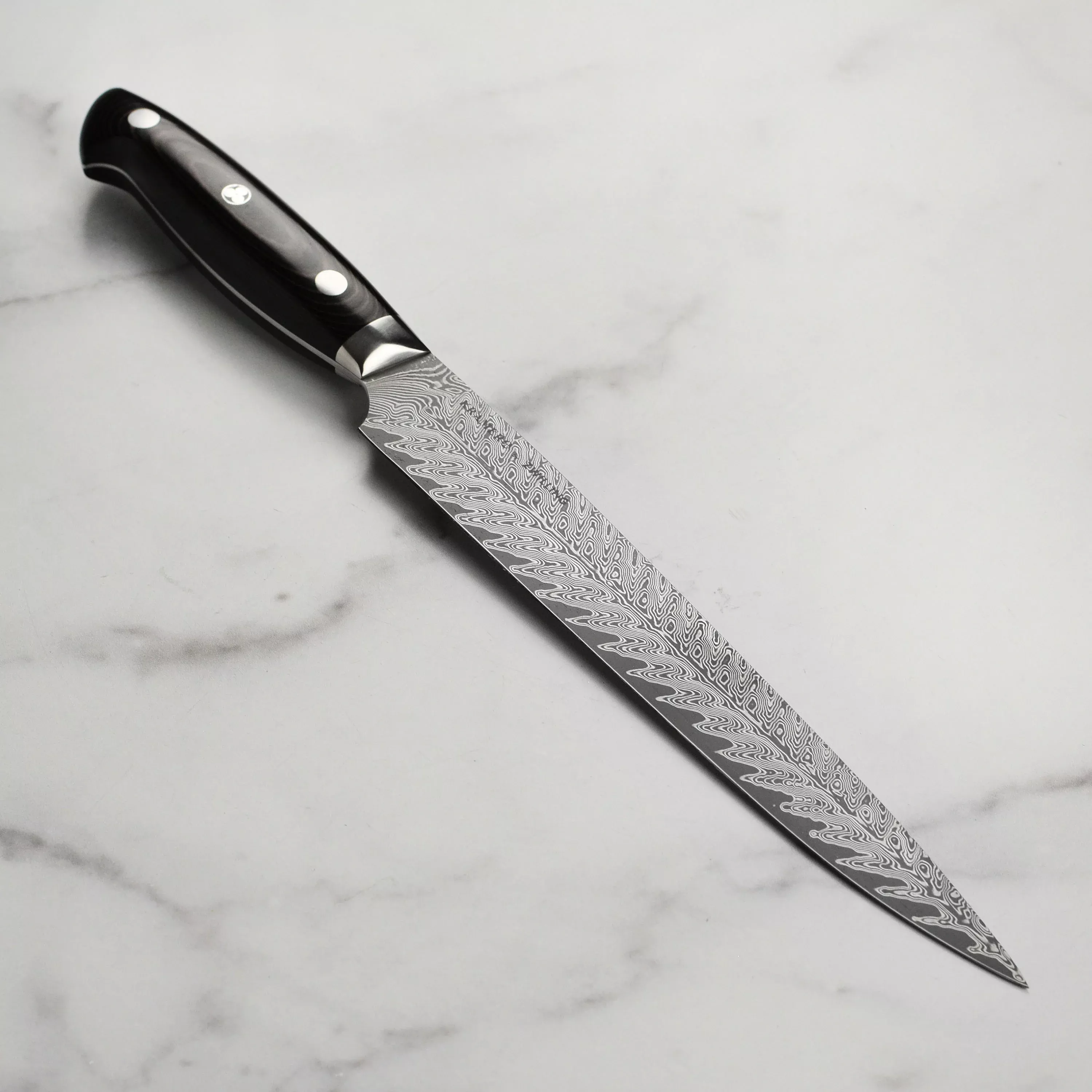 bob-kramer-stainless-damascus-slicing-knife-9 Bob Kramer Stainless Damascus Slicing Knife - 9"