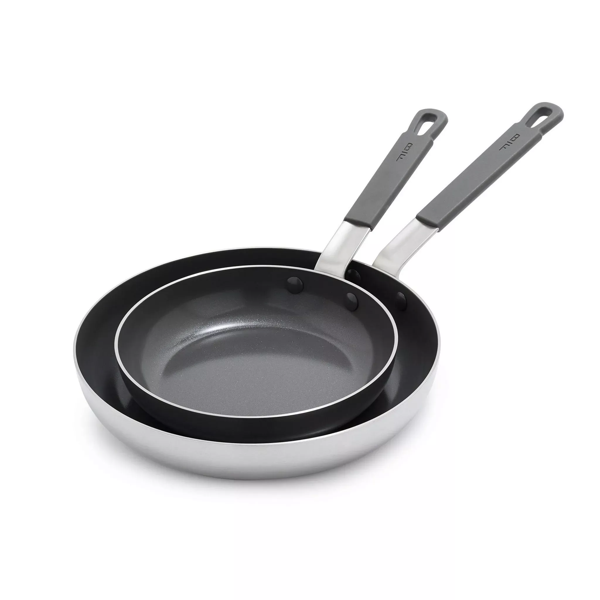 bobby-flay-stainless-steel-ceramic-nonstick-fry-pan-set-8 Bobby Flay Stainless Steel Ceramic Nonstick Fry Pan Set - 8