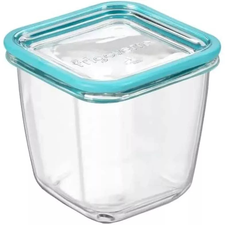 bormioli-rocco-frigoverre-future-square-food-storage-container-25-25-oz-clear-wi Bormioli Rocco Frigoverre Future Square Food Storage Container - 25.25 oz Clear With Teal Lid – REBEL
