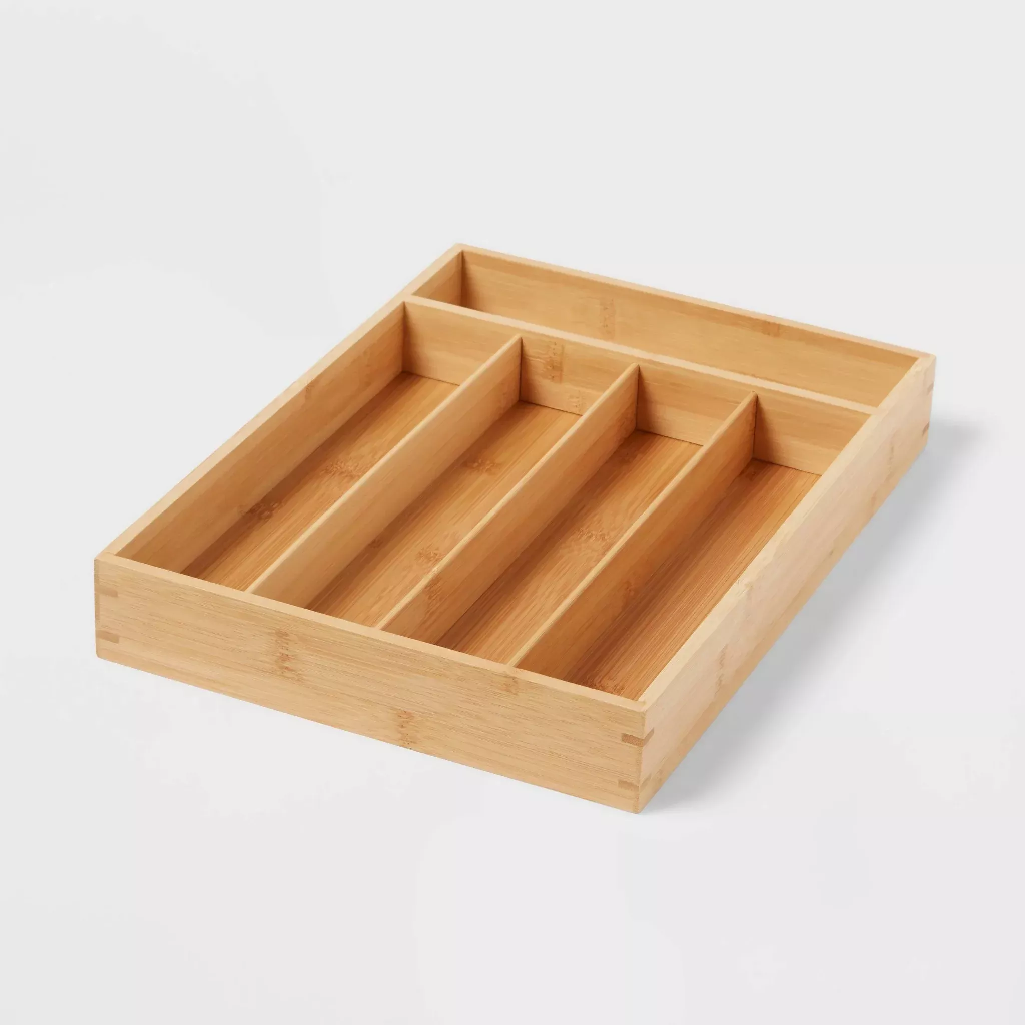brightroom-bamboo-5-compartment-flatware-drawer-organizer-brown-rebel Brightroom Bamboo 5 Compartment Flatware Drawer Organizer Brown – REBEL