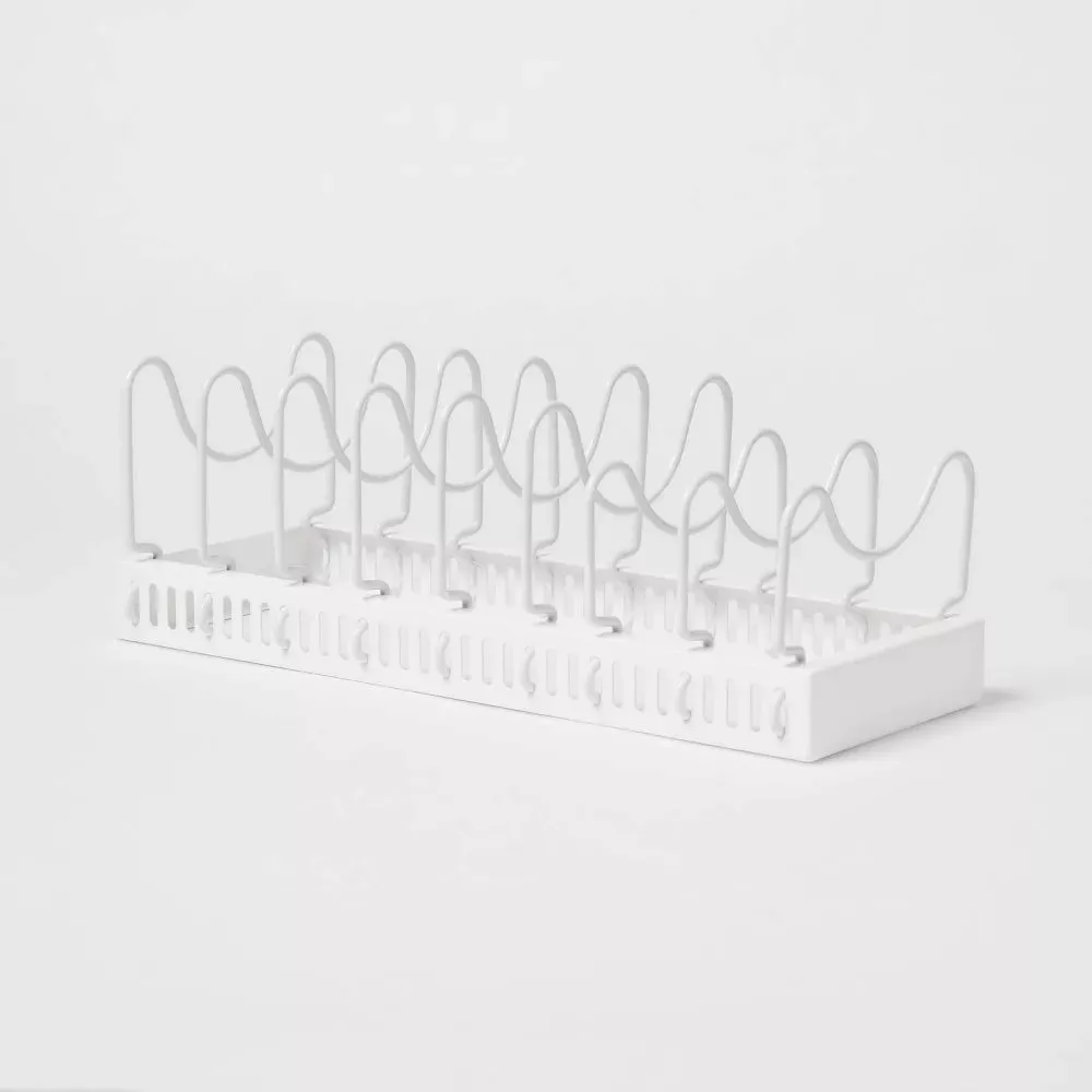 brightroom-metal-adjustable-lid-pan-organizer-white-brightroom-rebel Brightroom Metal Adjustable Lid and Pan Organizer White - Brightroom™ – REBEL