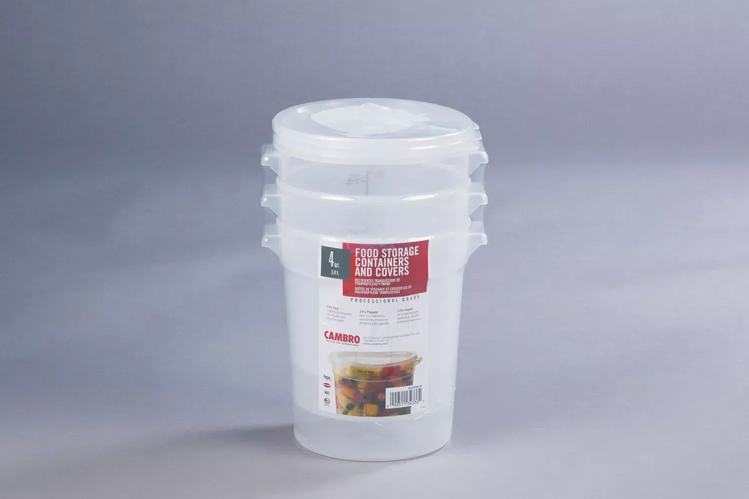 cambro-4-quart-round-translucent-food-container-with-lid-pack-3-rebel Cambro 4 Quart Round Translucent Food Container with Lid - Pack of 3 – REBEL