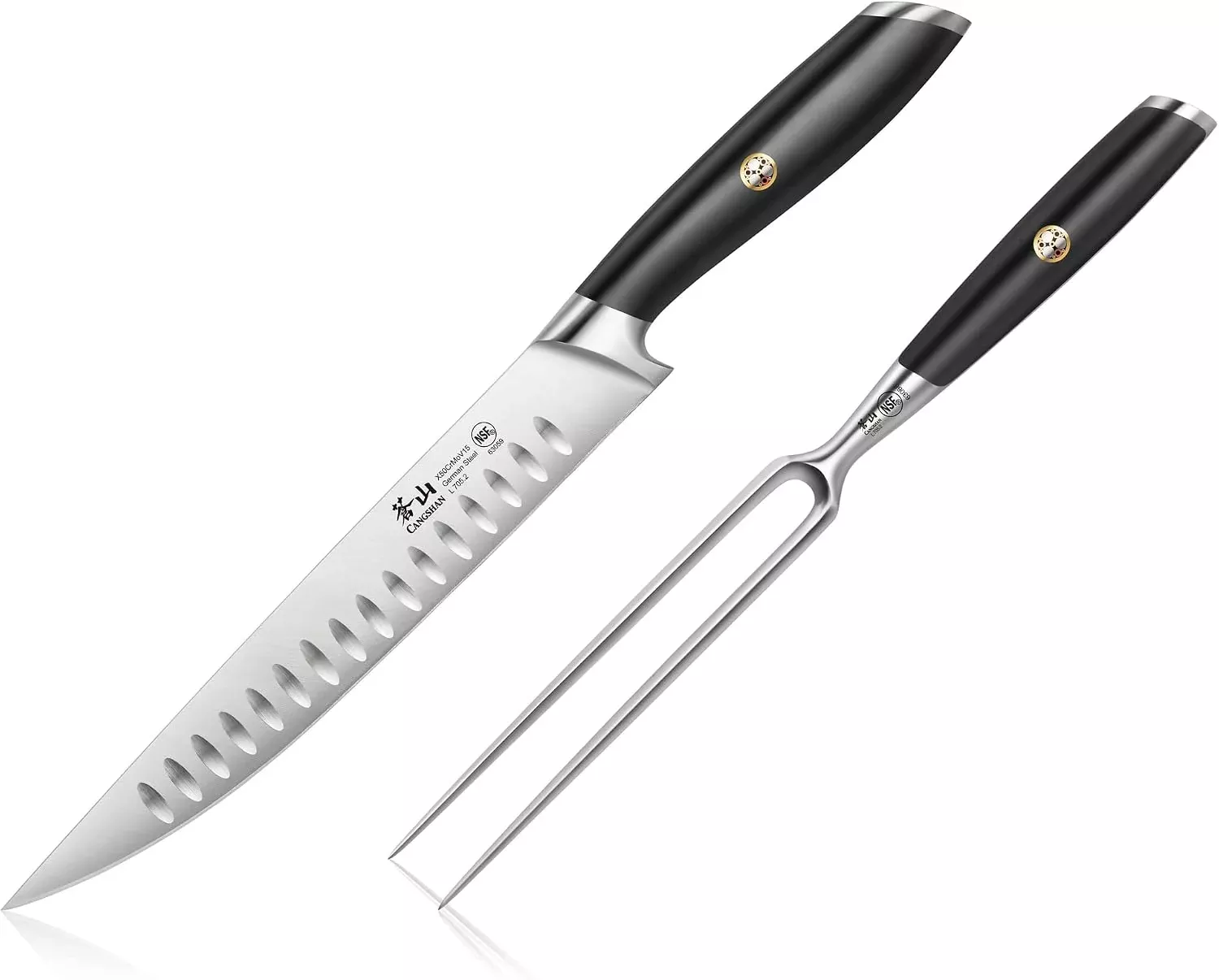 cangshan-l-series-2-piece-carving-set-forged-german-steel-black Cangshan L Series 2-Piece Carving Set, Forged German Steel (Black)