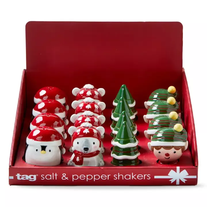 christmas-holiday-cheer-salt-pepper-shakers Christmas Holiday Cheer Salt & Pepper Shakers
