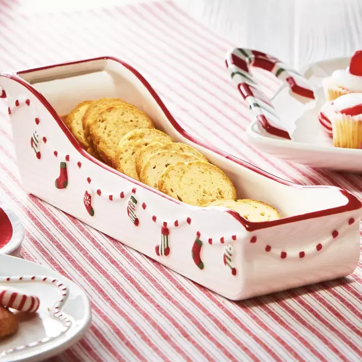 christmas-holiday-cheer-sleigh-cracker-dish Christmas Holiday Cheer Sleigh Cracker Dish