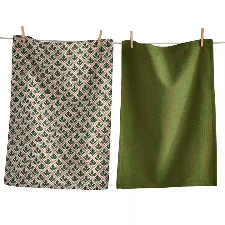 christmas-holly-dots-dishtowel-set Christmas Holly Dots Dishtowel set