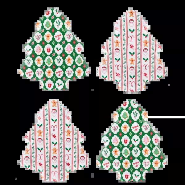 christmas-pattern-tree-plate Christmas Pattern Tree Plate