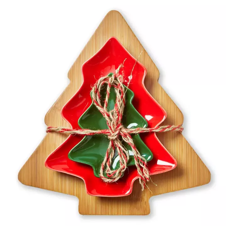 christmas-tree-board-dish-set-3 Christmas Tree Board & Dish Set of 3