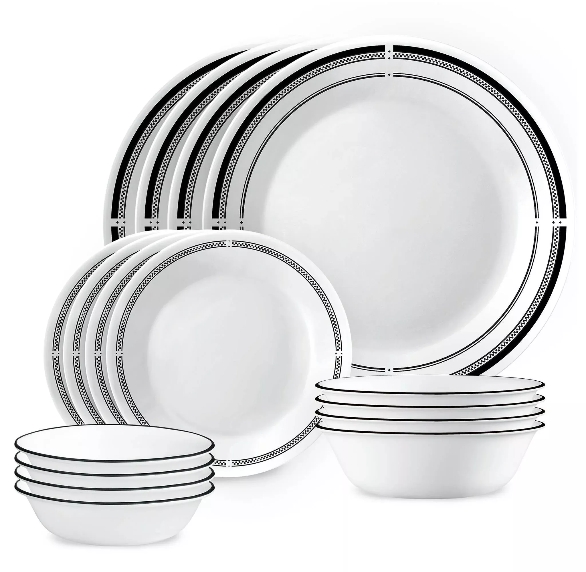 corelle-16pc-vitrelle-brasserie-dinnerware-set-geometric-pattern-service-4-rebel Corelle 16pc Vitrelle Brasserie Dinnerware Set: Geometric Pattern, Service for 4 – REBEL