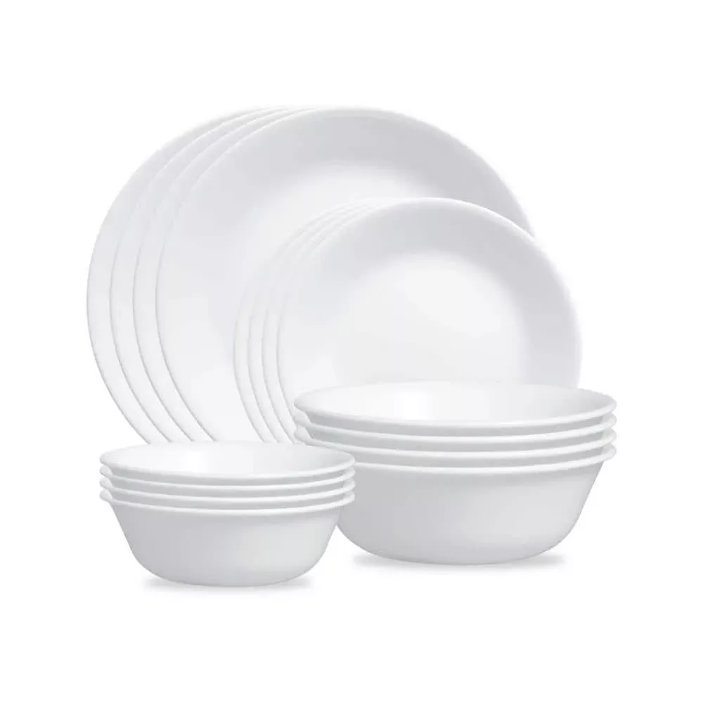 corelle-winter-frost-white-16-piece-mugless-dinnerware-set-service-4-see-descrip Corelle Winter Frost White 16-piece Mugless Dinnerware Set, Service for 4 (See Description) – REBEL