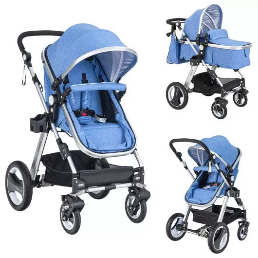 costway-folding-aluminum-baby-stroller-baby-jogger-with-diaper-bag-blue-rebel COSTWAY Folding Aluminum Baby Stroller Baby Jogger With Diaper Bag-Blue – REBEL