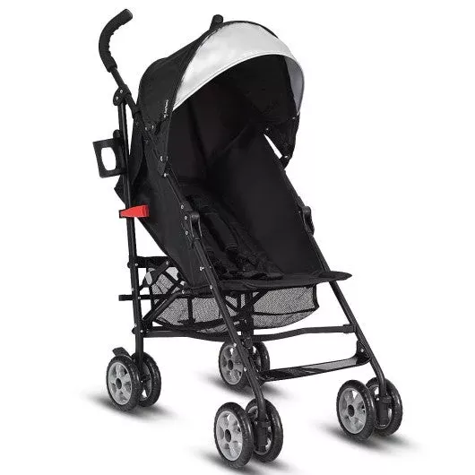costway-folding-lightweight-baby-toddler-umbrella-travel-stroller-black-rebel COSTWAY Folding Lightweight Baby Toddler Umbrella Travel Stroller-Black – REBEL